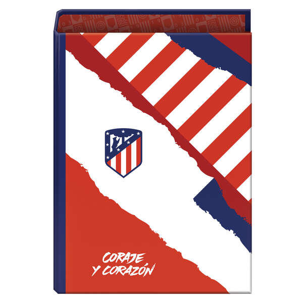 Dohe Atletico De Madrid Coraje Y Corazon Carpeta De 4 Anillas Formato Folio - Cubierta De Carton Forrado - Anillas Niqueladas De 40Mm
