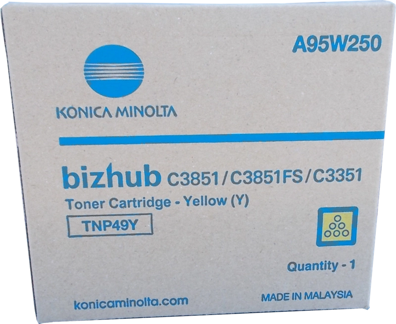 Konica Minolta Tnp49 Amarillo Cartucho De Toner Original - Tnp49Y/A95W250