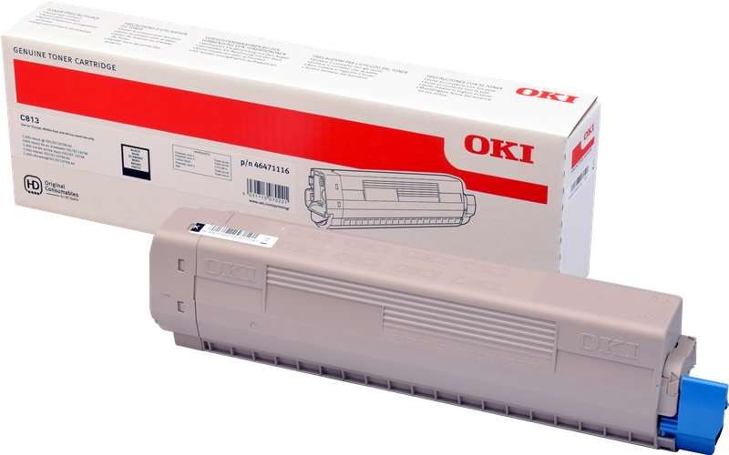 Oki C813 Negro Cartucho De Toner Original - 46471116