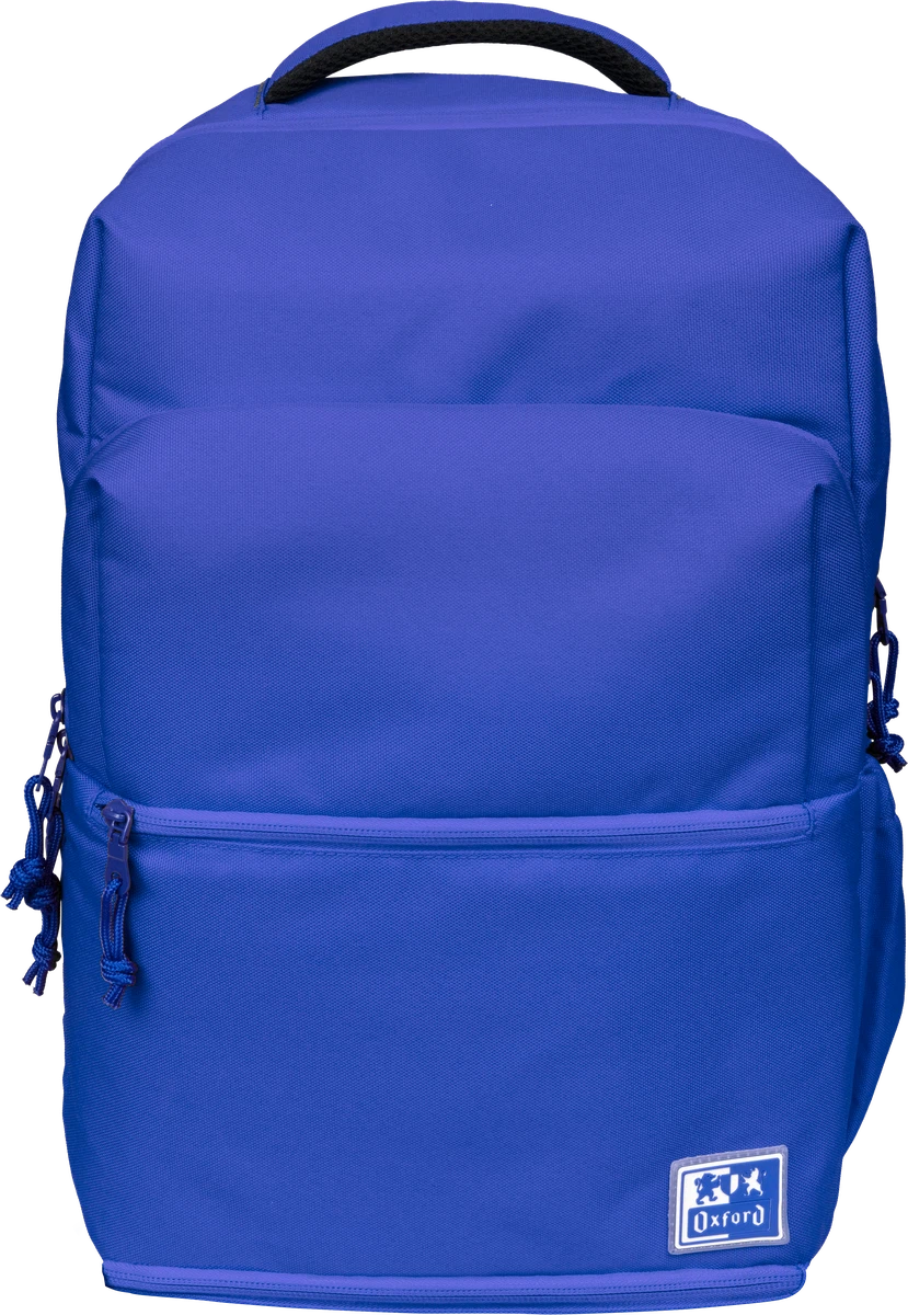Oxford +Lb B-Out Mochila Escolar - Compartimento Isotermico - Cremallera Expandible - Tirantes Acolchados Y Ajustables - Tamaño 42X30X15-20Cm - Color Azul
