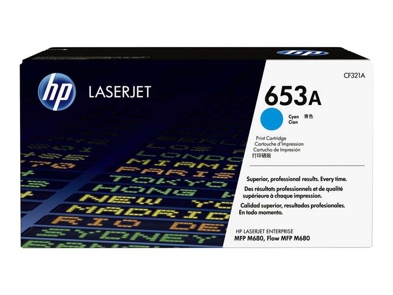 Hp Cf321A Cyan Cartucho De Toner Original - 653A