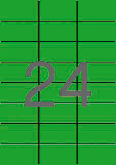 Apli Etiquetas Verdes Permanentes 70.0 X 37.0Mm 20 Hojas