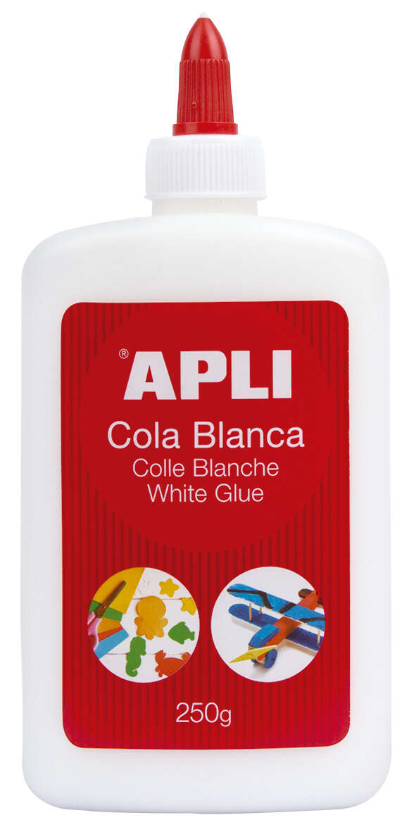 Apli Cola Blanca - 250G - Secado Rapido - Resistente Al Agua - Ideal Para Manualidades Y Trabajos Escolares - Blanco