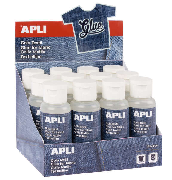 Apli Cola Textil Especial - 80Ml - Resistente Al Lavado - Ideal Para Tejidos - Transparente