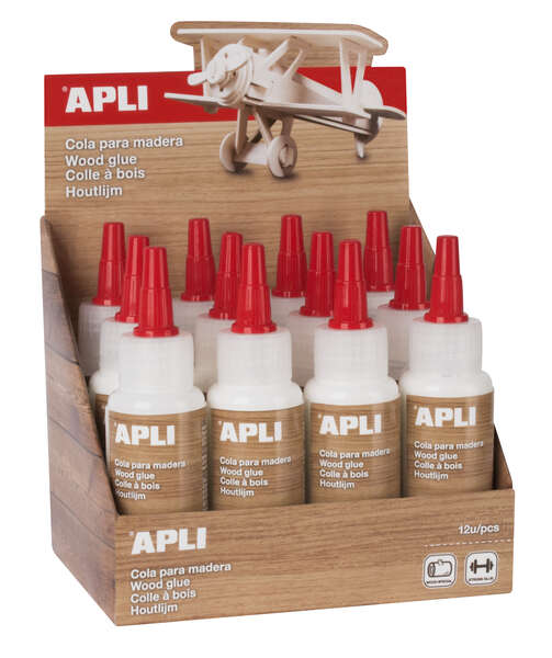 Apli Cola Madera 80Ml - Gran Poder De Adhesion - Transparente Al Secar - Aplicador De Precision Incluido - Sin Disolventes