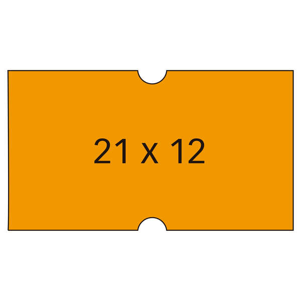Apli Etiquetas Naranjas Para Maquinas De Precios De 1 Linea - Tamaño 21X12Mm - Pack De 6 Rollos - Adhesivo Permanente - Compatibles Con Modelos 101418 Y 101948