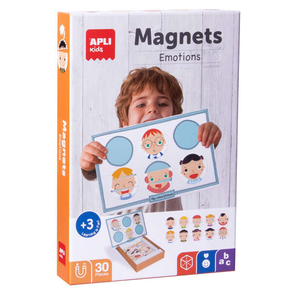 Apli Kids Juego Magnetico Emociones - Escenario Imantado De 28X18 - 30 Fichas Tematicas - Fomenta La Observacion Y La Imaginacion - Colorido Diseño Exclusivo - Recomendado Para Niños A Partir De 3 Años