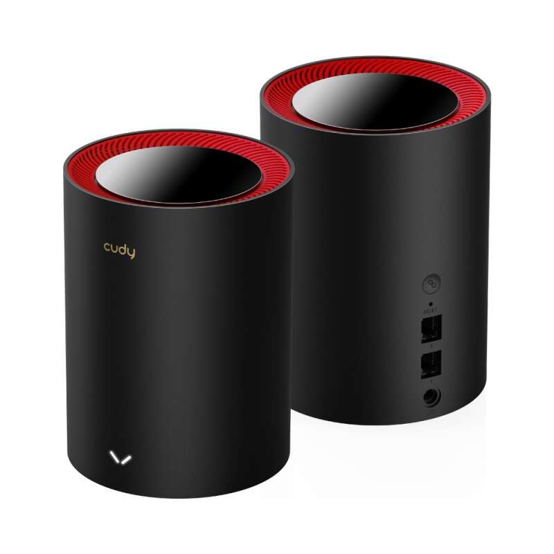 Cudy Ax3000 Pack De 2 Sistemas Wifi 6 Mesh Ax3000 2.5G Dual Band - Admite Ancho De Banda De 20/40/80/160Mhz - 1X Puerto Lan 10/100/1000Mbps, 1X Puerto Wan 2.5Gbps - 5 Antenas Internas