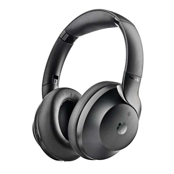 Ngs Artica Shake Auriculares Bluetooth 5.3 Con Microfono - Diadema Ajustable - Almohadillas Acolchadas - Autonomia Hasta 3H - Manos Libres - Color Negro