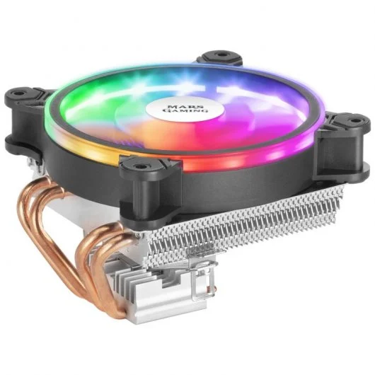 Mars Gaming Ventilador Cpu 120Mm Con Disipador 4 Heatpipes- Iluminacion Argb - Velocidad Max. 2200Rpm