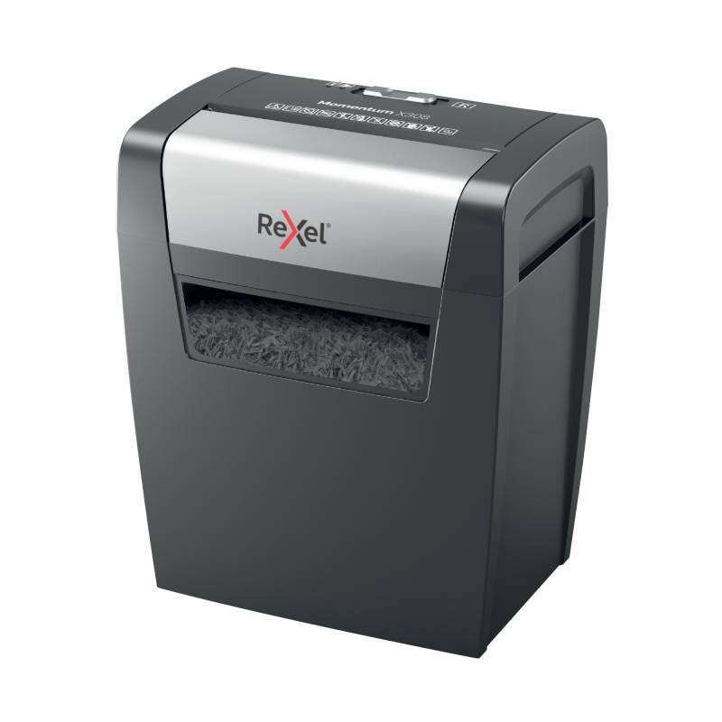 Rexel Momentum X308 Destructora Manual De Papel Corte Confeti P-3 - Funcionamiento Ininterrumpido 3 Minutos - Papelera De 15L - Color Gris