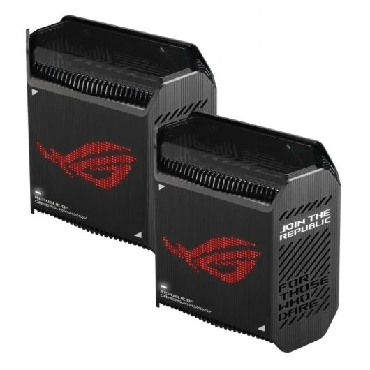 Asus Rog Rapture Gt6 Pack 2 Unidades Router Wifi Mesh Ax10000 Tri-Banda Mu-Mimo - Color Negro