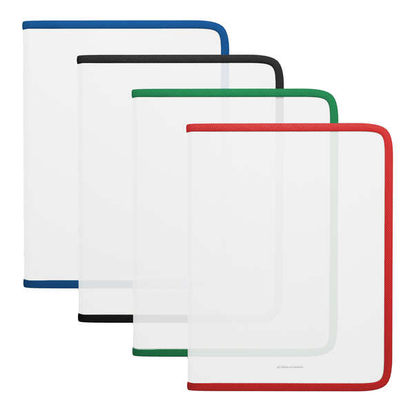 Erichkrause Matt Clear Pack De 4 Carpetas Con Cremallera A4+ - Material Transparente - Para Organizar Y Transportar Documentos - Colores Surtidos