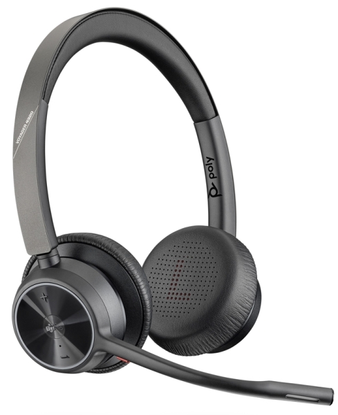 Plantronics/Poly Voyager 4320 Uc M Auriculares Con Microfono Bluetooth - Almohadillas Acolchadas - Controles En Auricular- Color Negro