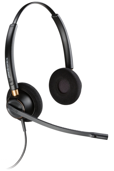 Plantronics/Poly Encorepro 520 Auriculares Con Microfono - Cancelacion De Ruido - Almohadillas Acolchadas - Color Negro