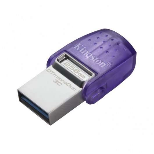Kingston Datatraveler Microduo 3C Memoria Usb-A + Usb-C 256Gb 3.2 Gen 1 - Velocidad De Lectura 200 Mb/S - Tapon Protector (Pendrive)