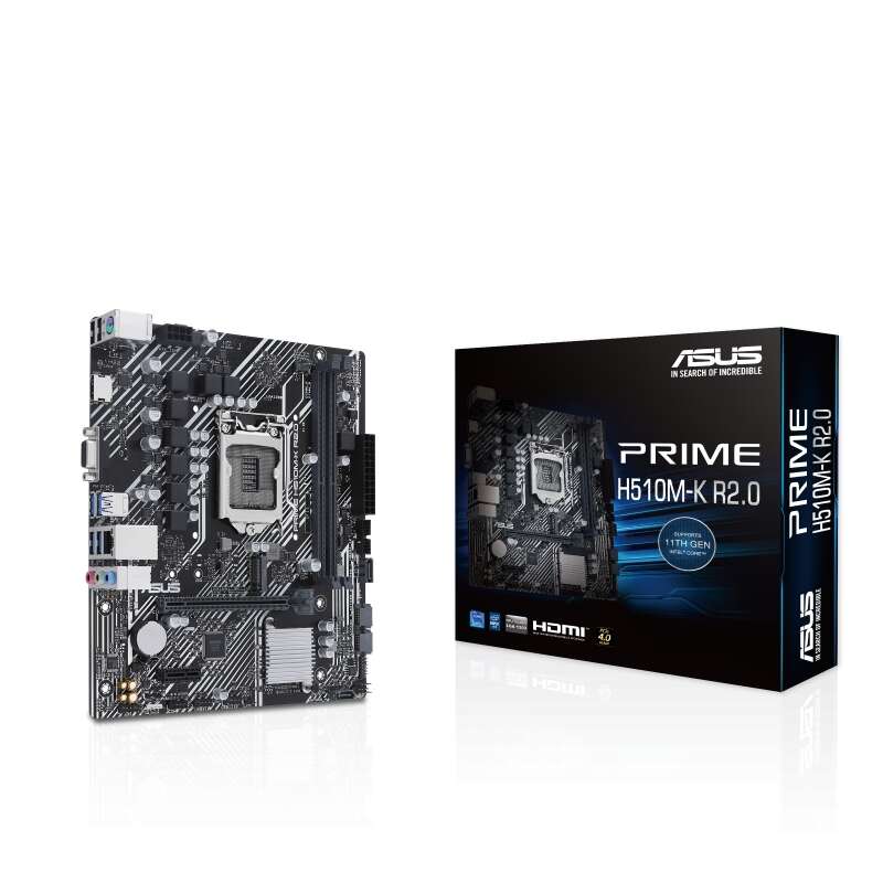 Asus Prime H510M-K R2.0 Placa Base Intel 1200 2X Ddr4 - Hdmi, Pcie 3.0, 4X Sata Iii, Usb 3.2, Microatx