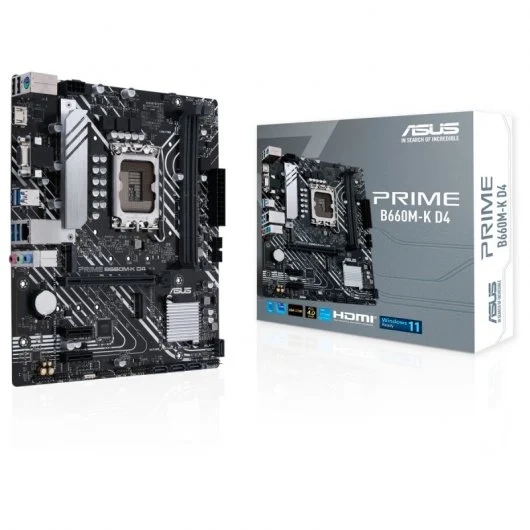 Asus Prime B660M-K D4 Placa Base Intel 1700 2X Ddr4 - Hdmi, M.2, Pcie3.0, 4X Sata Iii, Usb 3.2, Microatx