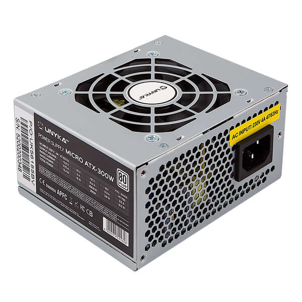 Unykach Sfx 300W 85% Eficiencia Fuente De Alimentacion 300W Sfx - Ventilador 80Mm