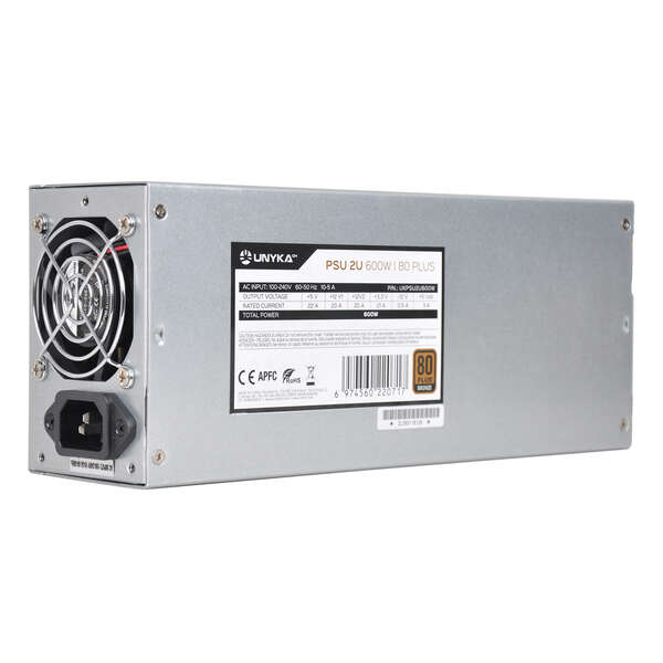 Unykach Flex 2U 600W 80 Plus Bronze Fuente De Alimentacion 600W Flex 2U Atx - Apfc - Ventilador 60Mm