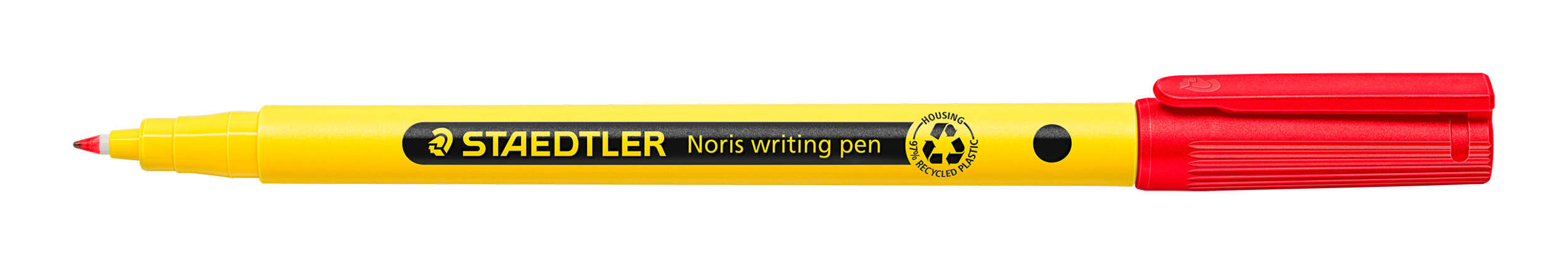 Staedtler 307 Noris Writing Pen Rotulador De Punta Fina - Trazo 0.6Mm Aprox - Tinta Base De Agua - Cuerpo Fabricado En Un 97% De Plastico Reciclado - Color Rojo