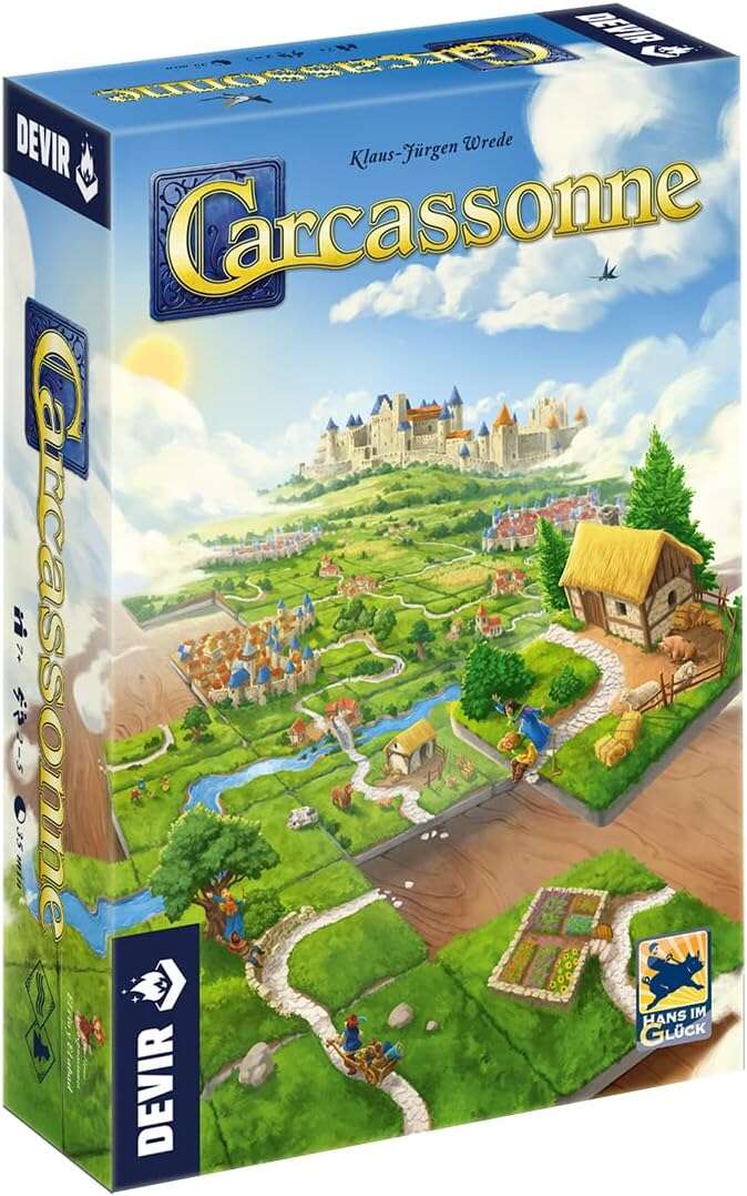 Carcassonne Juego De Tablero - Tematica Construccion/Estrategia  - De 2 A 5 Jugadores - A Partir De 10 Años - Duracion 35Min. Aprox.