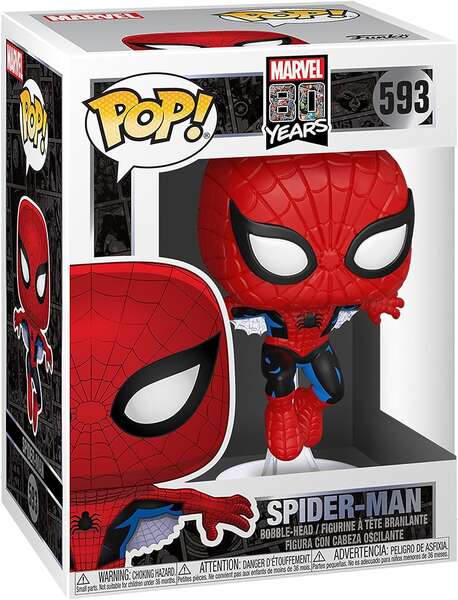 Funko Pop Marvel Spider-Man 80Th Primera Aparicion - Figura De Vinilo - Altura 9Cm Aprox.
