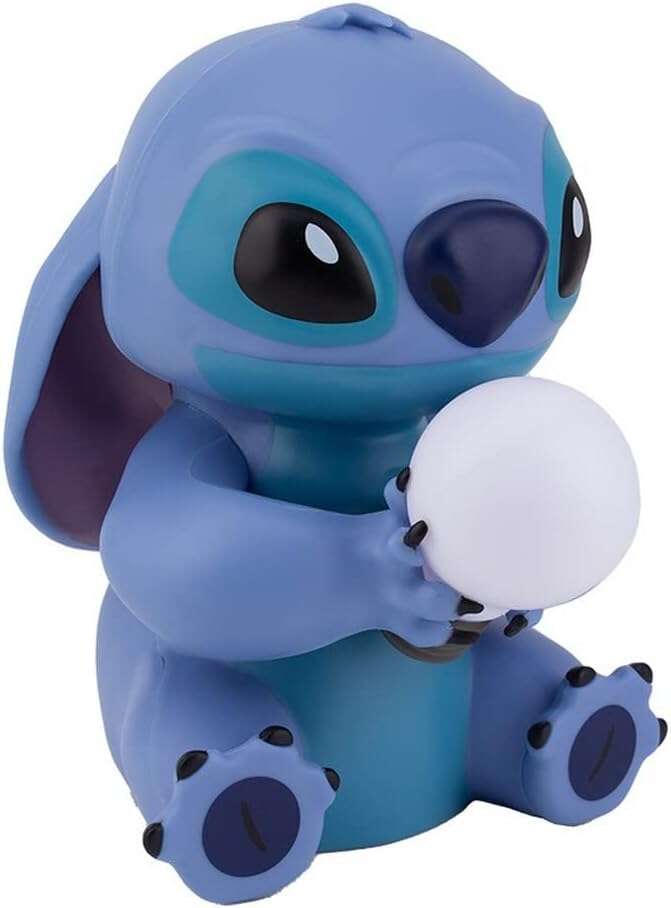 Paladone Disney Lampara 3D Disney Stitch - Fabricada En Pvc - Alimentacion Con Pilas - Tamaño 15Cm De Altura Aprox.
