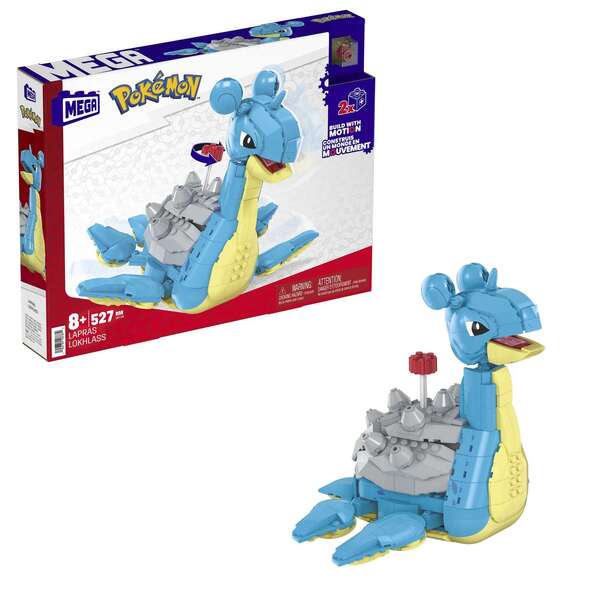 Mattel Mega Construx Wonder Builders Pokemon Lapras - Figura De Construccion - Tamaño 20Cm Aprox. - 527 Piezas