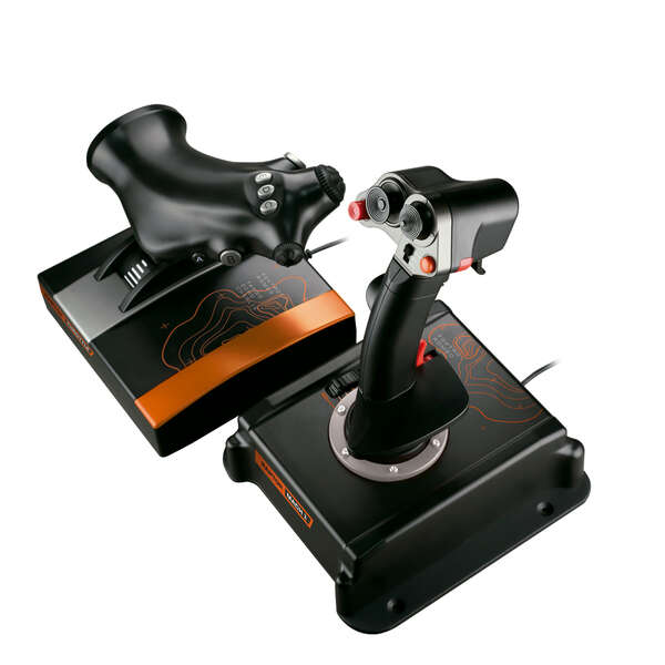 Fr-Tec Palanca Y Acelerador Raptor Mach1 Hotas Compatible Con Pc - Joystick Y Acelerador - Control De Velocidad - Configuracion Personalizada - Switch De 3 Memorias - Sensor Electromagnetico - Color Negro