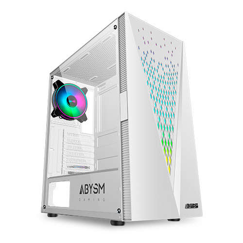 Abysm Gaming Danube Kolpa White Argb Caja Torre Atx, Itx, Micro Atx - Lateral Cristal Templado - 3.5