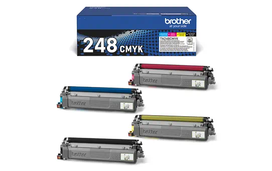 Brother Tn248Cmyk Pack De 4 Cartuchos De Toner Originales - Tn248Val