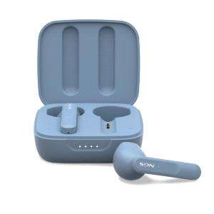 Ngs Artica Move Rain Auriculares Intrauditivos Bluetooth 5.3 Tws - Manos Libres - Asistente De Voz - Autonomia Hasta 7H - Base De Carga - Color Azul