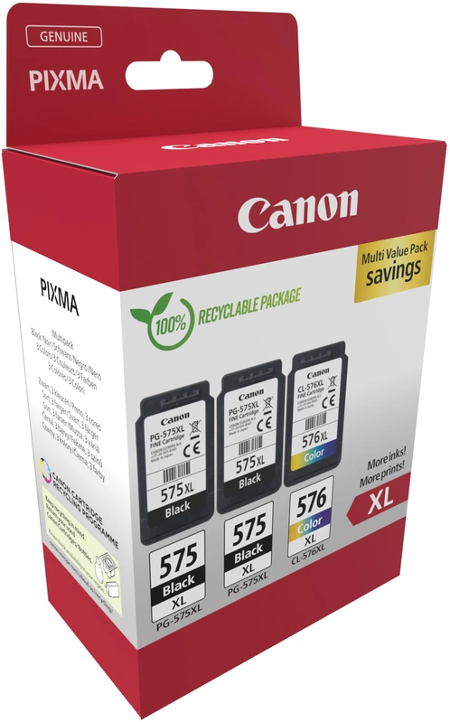 Canon Pg575Xl/Cl576Xl Multipack De 3 Cartuchos De Tinta Originales - 5437C004