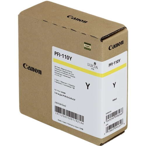 Canon Pfi110 Amarillo Cartucho De Tinta Original - 2367C001