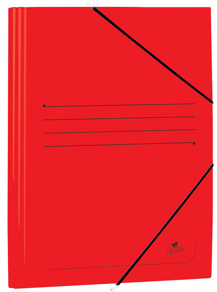 Mariola Carpeta De Carton Estucado Con Solapas Folio 500Gr/M2 - Medidas 34X25X1Cm - Cierre Con Goma Elastica - Color Rojo