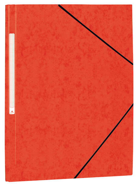Mariola Carpeta De Carton Simil Prespan Con Etiqueta En Lomo Folio 500Gr/M2 - Medidas 34X25Cm - Cierre Con Goma Elastica - Color Rojo