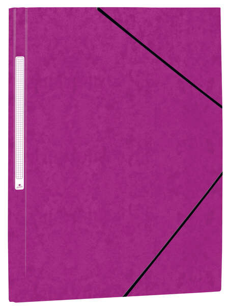 Mariola Carpeta De Carton Simil Prespan Con Etiqueta En Lomo Folio 500Gr/M2 - Medidas 34X25Cm - Cierre Con Goma Elastica - Color Violeta