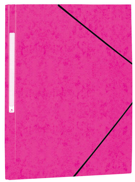 Mariola Carpeta De Carton Simil Prespan Con Etiqueta En Lomo Folio 500Gr/M2 - Medidas 34X25Cm - Cierre Con Goma Elastica - Color Fucsia