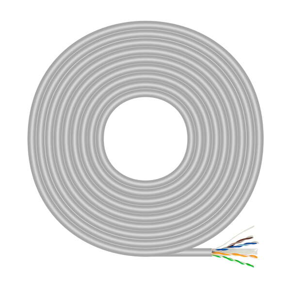 Aisens Cable De Red Rj45 Cat.6 Utp Rigido Awg23 Cca (Aleacion) - 500M - Color Gris