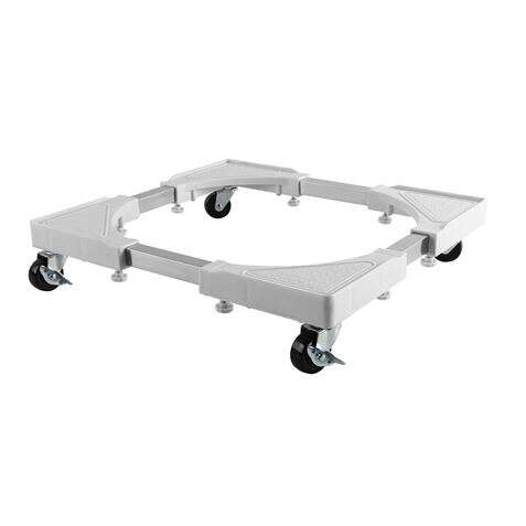 Cromad Soporte/Base Ajustable Con Ruedas Para Nevera Y Lavadoras - Color Blanco