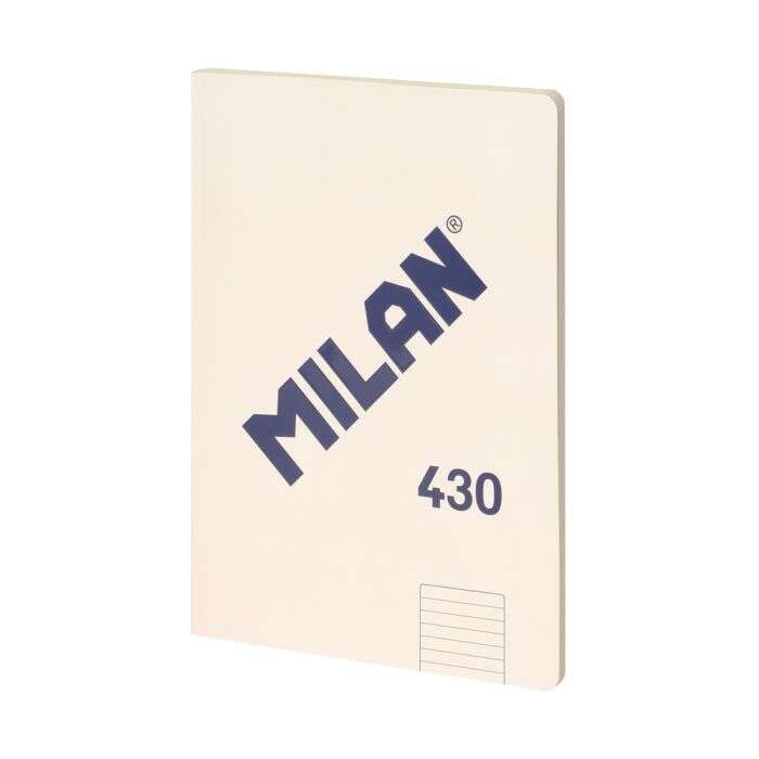 Milan Serie 1918 Libreta Encolada Formato A4 Pautado 7Mm - 48 Hojas De 95 Gr/M2 - Microperforado - Tapa Blanda - Color Beige