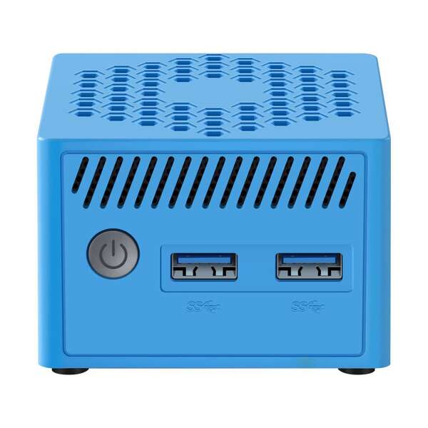 Leotec Minipc N100 Mini Ordenador Intel Alder Lake N100 A 3.8Ghz - 8Gb - 128Gb Ssd - Rj-45, Usb-3.0, Hdmi, Vga, Displayport - Color Azul