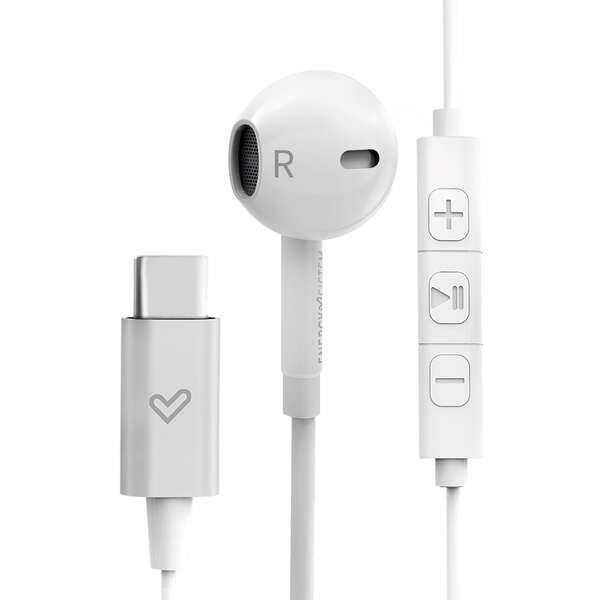 Energy Sistem Auriculares Smart 2 - Type C - Musica Y Control De Volumen - Caja De Viaje - Color Blanco