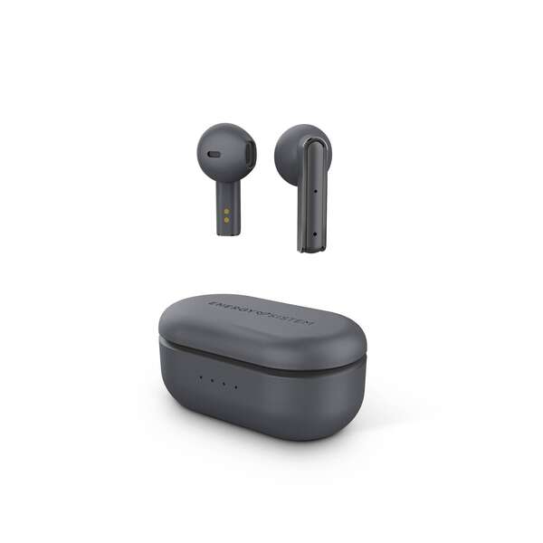 Energy Sistem Auriculares Inalambricos Style 4 - Diseño Compacto - Caja De Carga - Color Gris