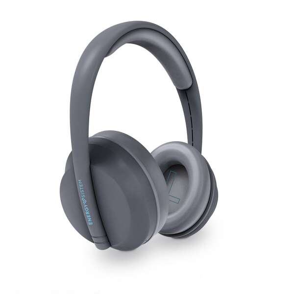 Energy Sistem Auriculares Bluetooth Hoshi Eco - Plastico 100% Reciclado Grs - 23H De Bateria - Diadema Ajustable - Graves Profundos - Asistente De Voz - Color Gris