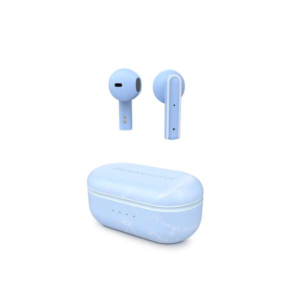 Energy Sistem Auriculares Inalambrico Stereo Con Plastico Reciclado - Sensor De Proximidad - Asistente De Voz - 25H De Bateria - Color Azul
