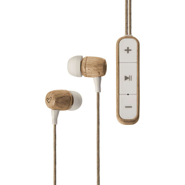 Energy Sistem Auriculares Eco Bluetooth Beechwood - Madera Sostenible - Microfono - Usb Type C - Color Marron