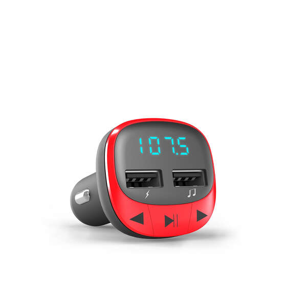 Energy Sistem Transmisor Fm Para El Coche - Microsd - Carga Usb - Usb Mp3 - Color Rojo