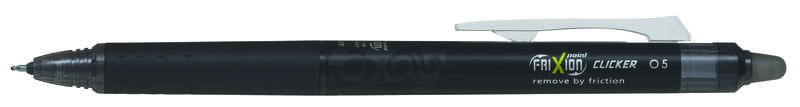 Pilot Frixion Point Clicker 0.5 Boligrafo Retractil De Tinta Termosensible - Borrable - Punta Fina 0.5Mm - Trazo 0.25Mm - Grip De Agarre - Color Negro